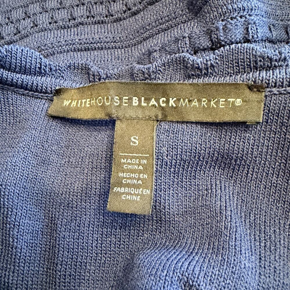White House Black Market Women’s Dress Size S Fit Flare Sleeveless Blue (A0132) - Picture 6 of 7